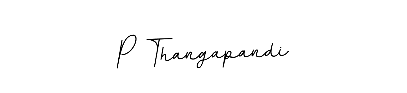 Create a beautiful signature design for name P Thangapandi. With this signature (BallpointsItalic-DORy9) fonts, you can make a handwritten signature for free. P Thangapandi signature style 11 images and pictures png
