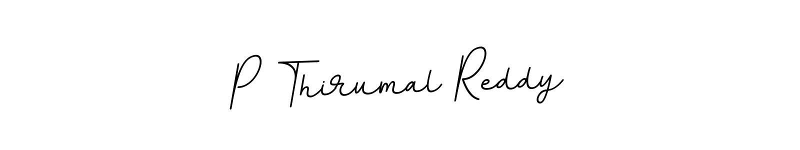 How to make P Thirumal Reddy name signature. Use BallpointsItalic-DORy9 style for creating short signs online. This is the latest handwritten sign. P Thirumal Reddy signature style 11 images and pictures png