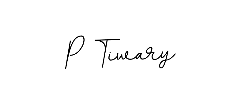 Design your own signature with our free online signature maker. With this signature software, you can create a handwritten (BallpointsItalic-DORy9) signature for name P Tiwary. P Tiwary signature style 11 images and pictures png