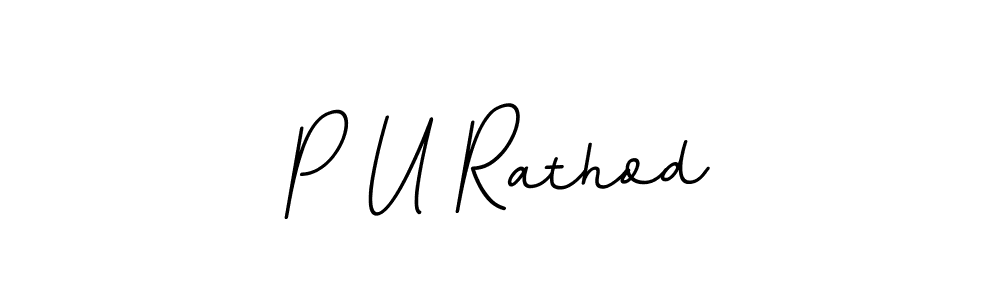 P U Rathod stylish signature style. Best Handwritten Sign (BallpointsItalic-DORy9) for my name. Handwritten Signature Collection Ideas for my name P U Rathod. P U Rathod signature style 11 images and pictures png