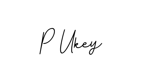 Make a beautiful signature design for name P Ukey. With this signature (BallpointsItalic-DORy9) style, you can create a handwritten signature for free. P Ukey signature style 11 images and pictures png