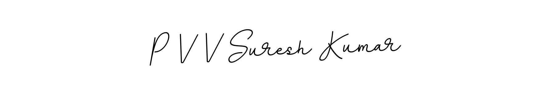 How to make P V V Suresh Kumar name signature. Use BallpointsItalic-DORy9 style for creating short signs online. This is the latest handwritten sign. P V V Suresh Kumar signature style 11 images and pictures png