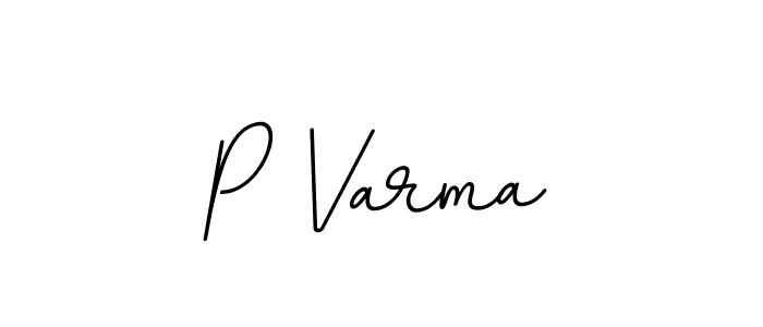 Design your own signature with our free online signature maker. With this signature software, you can create a handwritten (BallpointsItalic-DORy9) signature for name P Varma. P Varma signature style 11 images and pictures png