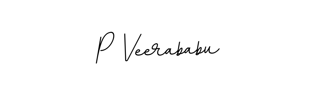 Design your own signature with our free online signature maker. With this signature software, you can create a handwritten (BallpointsItalic-DORy9) signature for name P Veerababu. P Veerababu signature style 11 images and pictures png