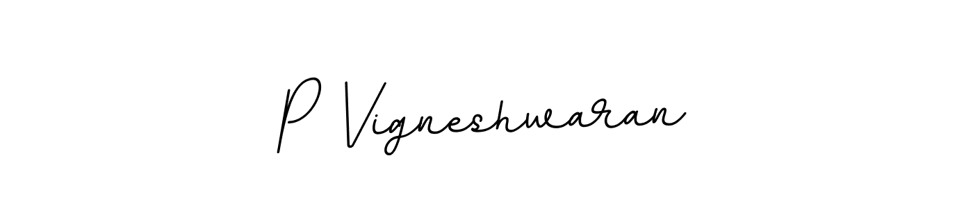 Create a beautiful signature design for name P Vigneshwaran. With this signature (BallpointsItalic-DORy9) fonts, you can make a handwritten signature for free. P Vigneshwaran signature style 11 images and pictures png