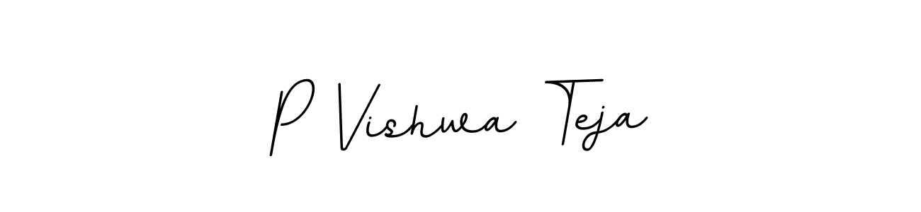How to make P Vishwa Teja signature? BallpointsItalic-DORy9 is a professional autograph style. Create handwritten signature for P Vishwa Teja name. P Vishwa Teja signature style 11 images and pictures png