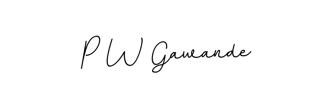 How to Draw P W Gawande signature style? BallpointsItalic-DORy9 is a latest design signature styles for name P W Gawande. P W Gawande signature style 11 images and pictures png