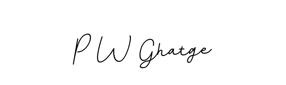 Create a beautiful signature design for name P W Ghatge. With this signature (BallpointsItalic-DORy9) fonts, you can make a handwritten signature for free. P W Ghatge signature style 11 images and pictures png