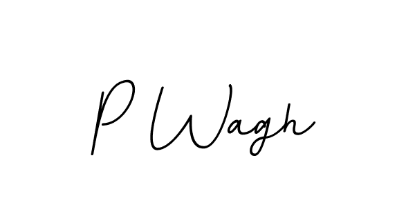 Make a beautiful signature design for name P Wagh. With this signature (BallpointsItalic-DORy9) style, you can create a handwritten signature for free. P Wagh signature style 11 images and pictures png