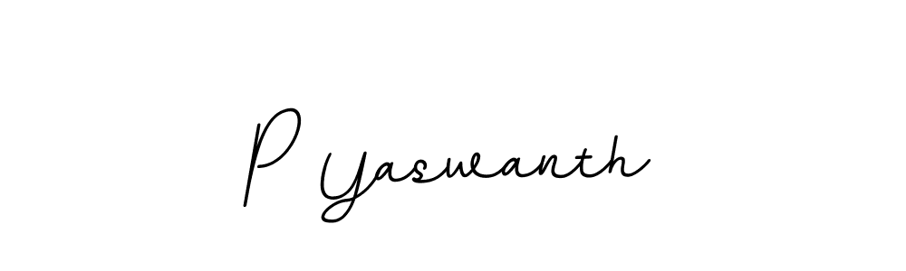 Design your own signature with our free online signature maker. With this signature software, you can create a handwritten (BallpointsItalic-DORy9) signature for name P Yaswanth. P Yaswanth signature style 11 images and pictures png