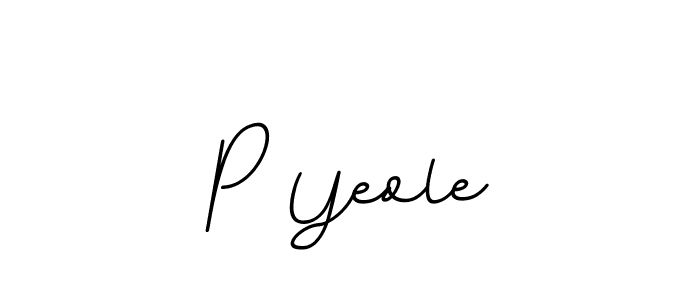 How to make P Yeole name signature. Use BallpointsItalic-DORy9 style for creating short signs online. This is the latest handwritten sign. P Yeole signature style 11 images and pictures png