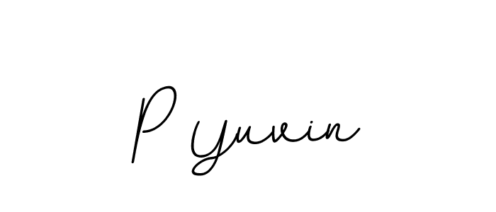 Create a beautiful signature design for name P Yuvin. With this signature (BallpointsItalic-DORy9) fonts, you can make a handwritten signature for free. P Yuvin signature style 11 images and pictures png
