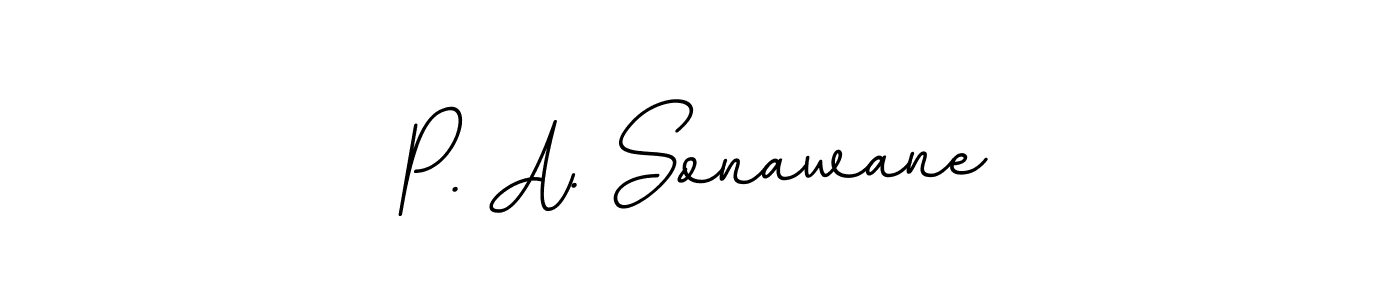 Also You can easily find your signature by using the search form. We will create P. A. Sonawane name handwritten signature images for you free of cost using BallpointsItalic-DORy9 sign style. P. A. Sonawane signature style 11 images and pictures png