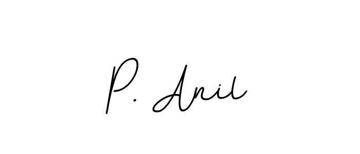 Make a beautiful signature design for name P. Anil. With this signature (BallpointsItalic-DORy9) style, you can create a handwritten signature for free. P. Anil signature style 11 images and pictures png