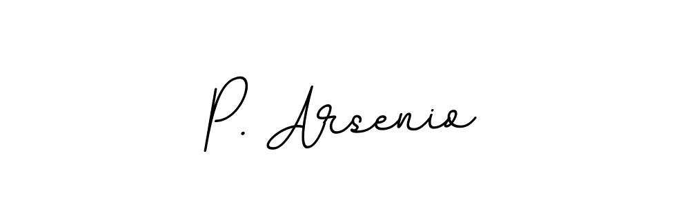 Design your own signature with our free online signature maker. With this signature software, you can create a handwritten (BallpointsItalic-DORy9) signature for name P. Arsenio. P. Arsenio signature style 11 images and pictures png