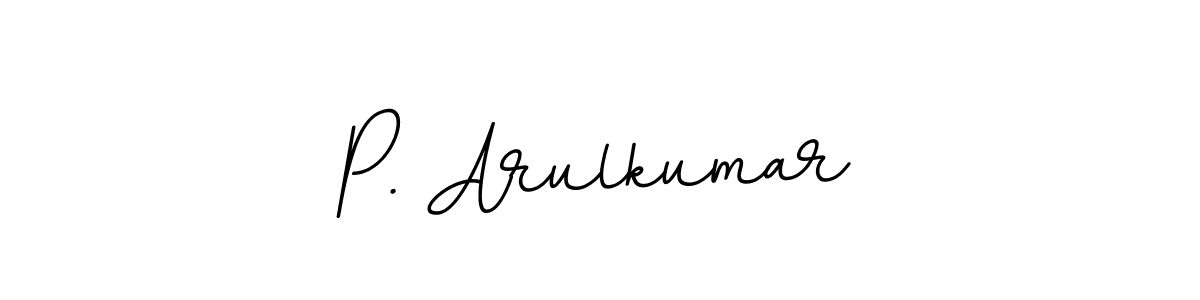 You should practise on your own different ways (BallpointsItalic-DORy9) to write your name (P. Arulkumar) in signature. don't let someone else do it for you. P. Arulkumar signature style 11 images and pictures png