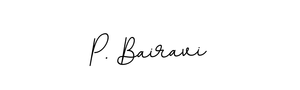 The best way (BallpointsItalic-DORy9) to make a short signature is to pick only two or three words in your name. The name P. Bairavi include a total of six letters. For converting this name. P. Bairavi signature style 11 images and pictures png