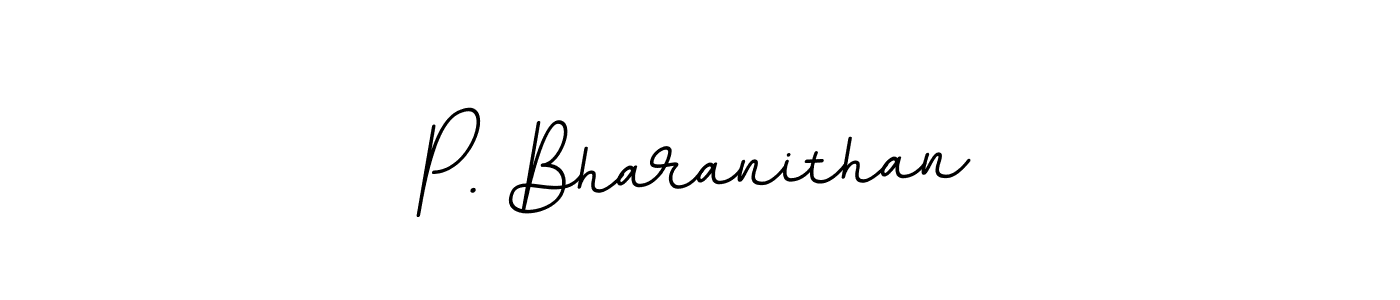 Create a beautiful signature design for name P. Bharanithan. With this signature (BallpointsItalic-DORy9) fonts, you can make a handwritten signature for free. P. Bharanithan signature style 11 images and pictures png