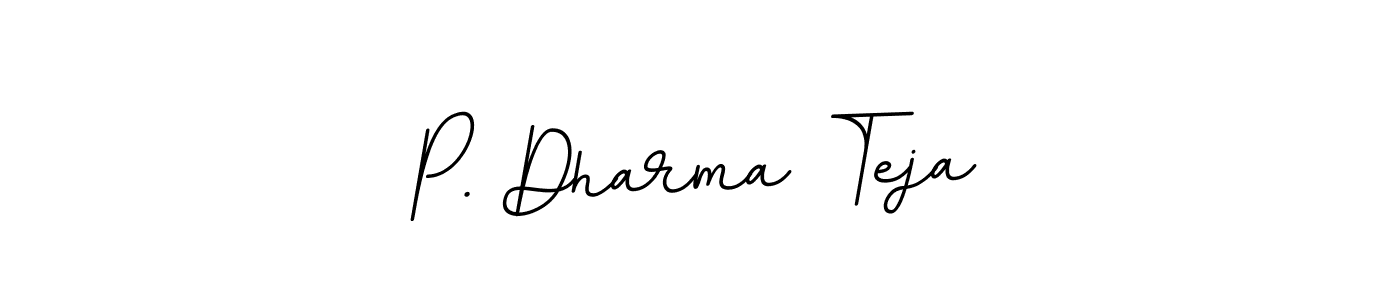 The best way (BallpointsItalic-DORy9) to make a short signature is to pick only two or three words in your name. The name P. Dharma Teja include a total of six letters. For converting this name. P. Dharma Teja signature style 11 images and pictures png