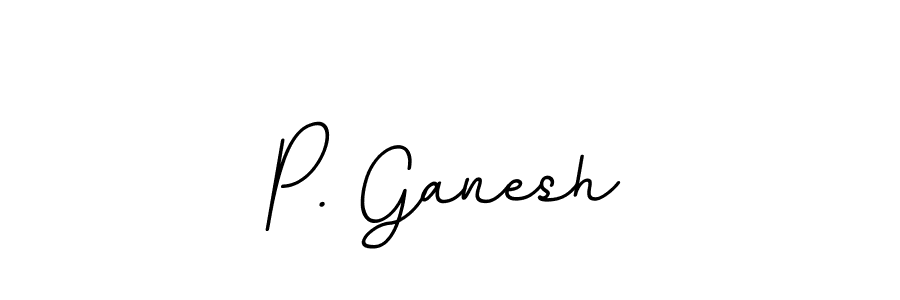 Use a signature maker to create a handwritten signature online. With this signature software, you can design (BallpointsItalic-DORy9) your own signature for name P. Ganesh. P. Ganesh signature style 11 images and pictures png