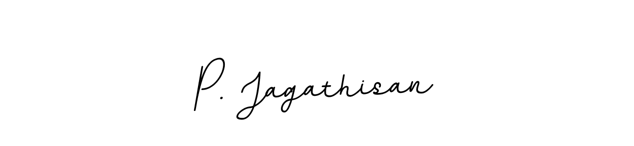 How to make P. Jagathisan name signature. Use BallpointsItalic-DORy9 style for creating short signs online. This is the latest handwritten sign. P. Jagathisan signature style 11 images and pictures png