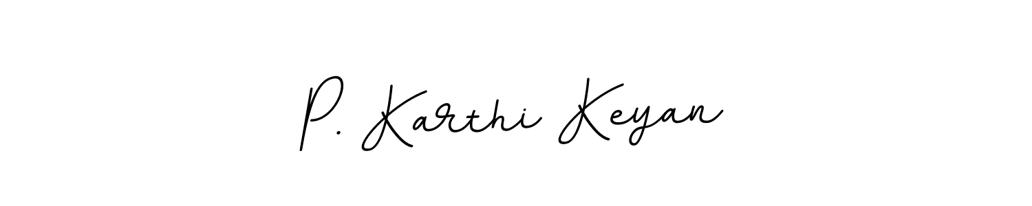 The best way (BallpointsItalic-DORy9) to make a short signature is to pick only two or three words in your name. The name P. Karthi Keyan include a total of six letters. For converting this name. P. Karthi Keyan signature style 11 images and pictures png