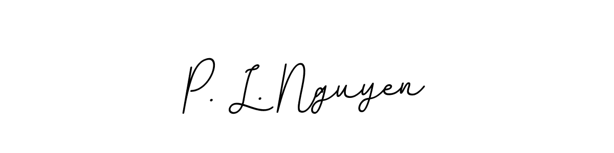 Create a beautiful signature design for name P. L. Nguyen. With this signature (BallpointsItalic-DORy9) fonts, you can make a handwritten signature for free. P. L. Nguyen signature style 11 images and pictures png