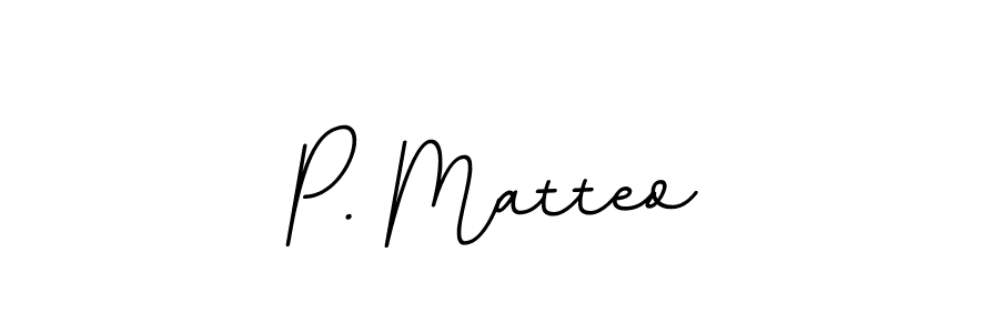 Use a signature maker to create a handwritten signature online. With this signature software, you can design (BallpointsItalic-DORy9) your own signature for name P. Matteo. P. Matteo signature style 11 images and pictures png