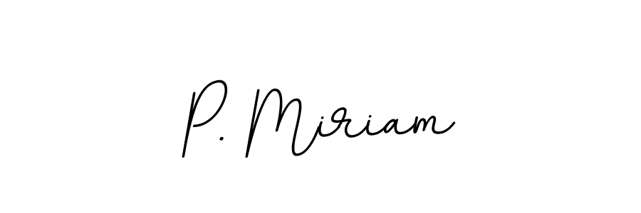 Use a signature maker to create a handwritten signature online. With this signature software, you can design (BallpointsItalic-DORy9) your own signature for name P. Miriam. P. Miriam signature style 11 images and pictures png