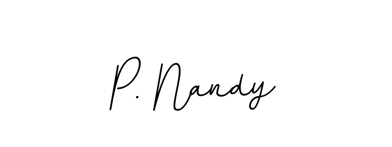 P. Nandy stylish signature style. Best Handwritten Sign (BallpointsItalic-DORy9) for my name. Handwritten Signature Collection Ideas for my name P. Nandy. P. Nandy signature style 11 images and pictures png