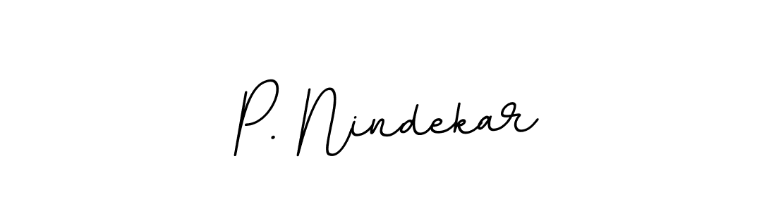 Create a beautiful signature design for name P. Nindekar. With this signature (BallpointsItalic-DORy9) fonts, you can make a handwritten signature for free. P. Nindekar signature style 11 images and pictures png