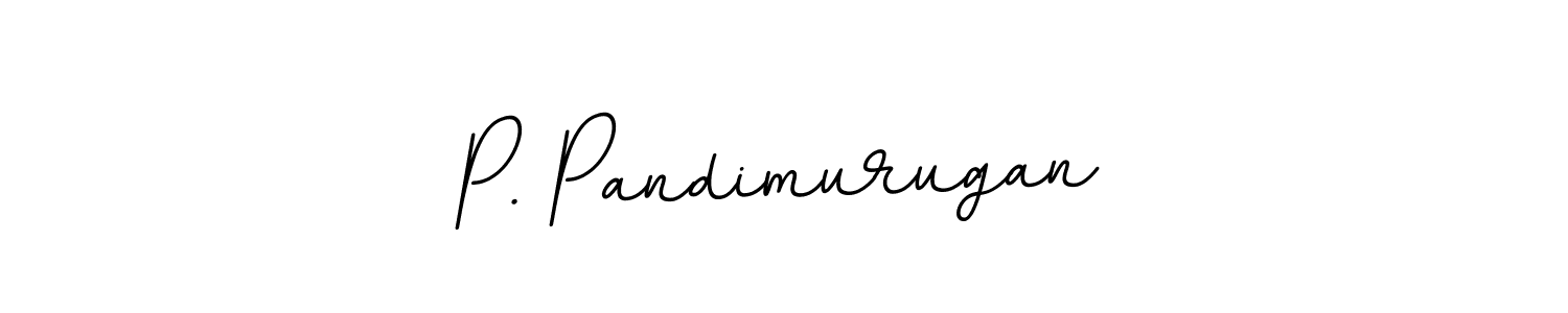 Design your own signature with our free online signature maker. With this signature software, you can create a handwritten (BallpointsItalic-DORy9) signature for name P. Pandimurugan. P. Pandimurugan signature style 11 images and pictures png