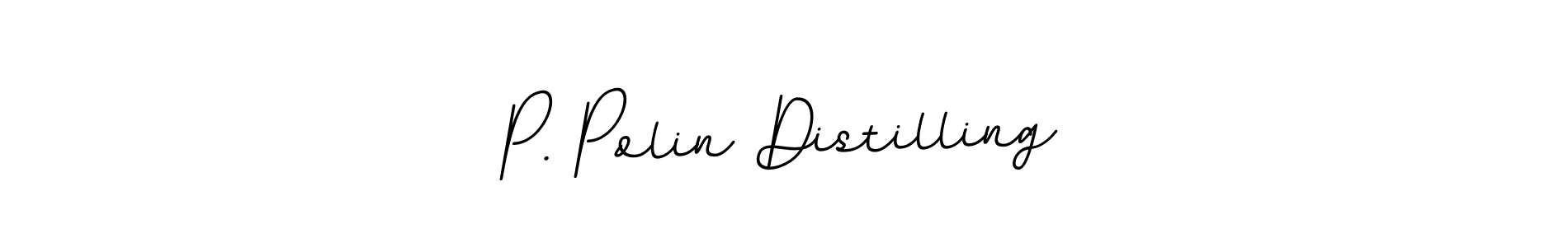 Create a beautiful signature design for name P. Polin Distilling. With this signature (BallpointsItalic-DORy9) fonts, you can make a handwritten signature for free. P. Polin Distilling signature style 11 images and pictures png