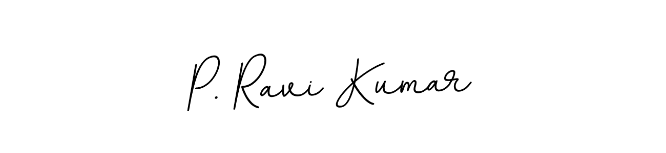 Make a beautiful signature design for name P. Ravi Kumar. With this signature (BallpointsItalic-DORy9) style, you can create a handwritten signature for free. P. Ravi Kumar signature style 11 images and pictures png