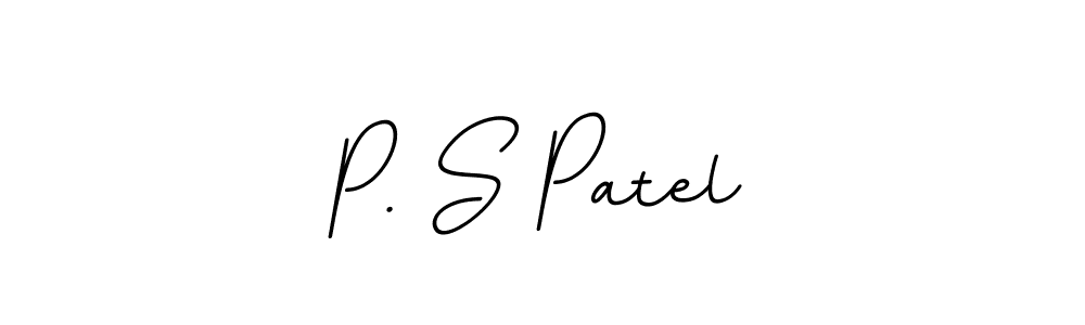 How to make P. S Patel name signature. Use BallpointsItalic-DORy9 style for creating short signs online. This is the latest handwritten sign. P. S Patel signature style 11 images and pictures png