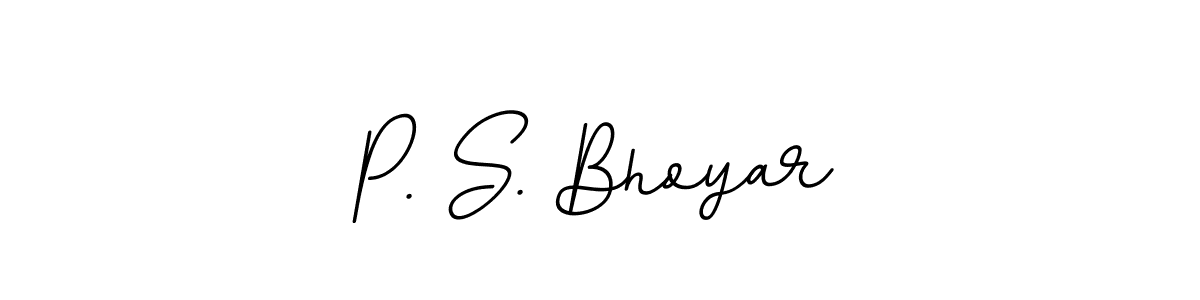 Use a signature maker to create a handwritten signature online. With this signature software, you can design (BallpointsItalic-DORy9) your own signature for name P. S. Bhoyar. P. S. Bhoyar signature style 11 images and pictures png