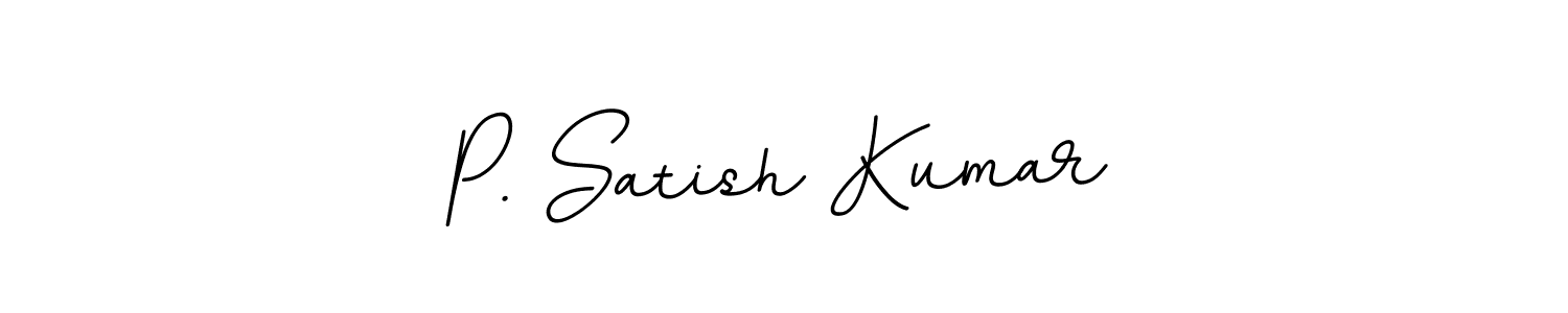Design your own signature with our free online signature maker. With this signature software, you can create a handwritten (BallpointsItalic-DORy9) signature for name P. Satish Kumar. P. Satish Kumar signature style 11 images and pictures png