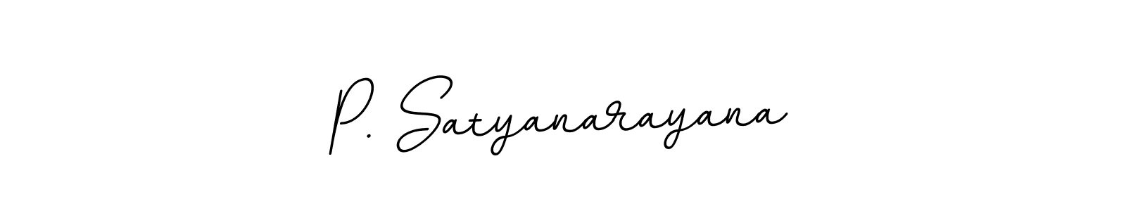 Make a beautiful signature design for name P. Satyanarayana. With this signature (BallpointsItalic-DORy9) style, you can create a handwritten signature for free. P. Satyanarayana signature style 11 images and pictures png