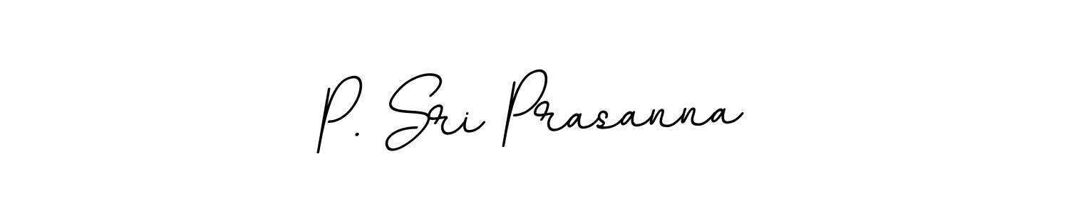 You should practise on your own different ways (BallpointsItalic-DORy9) to write your name (P. Sri Prasanna) in signature. don't let someone else do it for you. P. Sri Prasanna signature style 11 images and pictures png