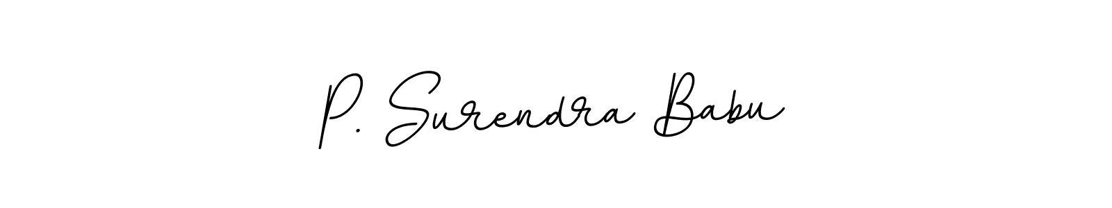 Design your own signature with our free online signature maker. With this signature software, you can create a handwritten (BallpointsItalic-DORy9) signature for name P. Surendra Babu. P. Surendra Babu signature style 11 images and pictures png