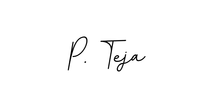 The best way (BallpointsItalic-DORy9) to make a short signature is to pick only two or three words in your name. The name P. Teja include a total of six letters. For converting this name. P. Teja signature style 11 images and pictures png