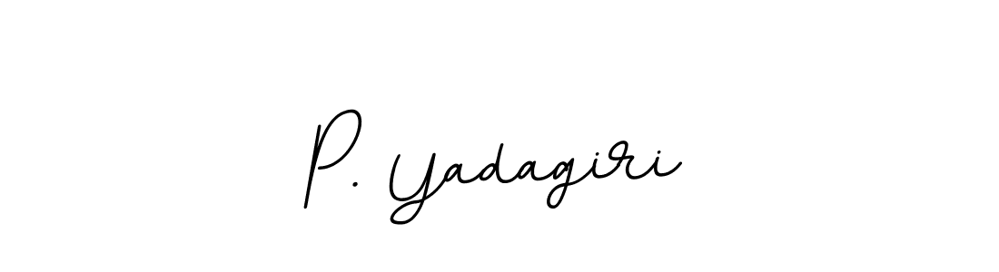 Make a beautiful signature design for name P. Yadagiri. With this signature (BallpointsItalic-DORy9) style, you can create a handwritten signature for free. P. Yadagiri signature style 11 images and pictures png