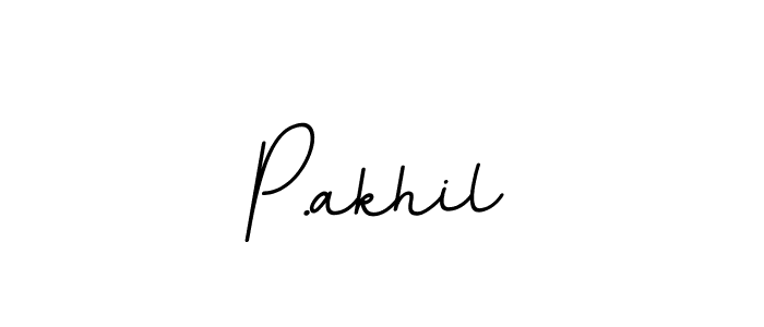 You should practise on your own different ways (BallpointsItalic-DORy9) to write your name (P.akhil) in signature. don't let someone else do it for you. P.akhil signature style 11 images and pictures png