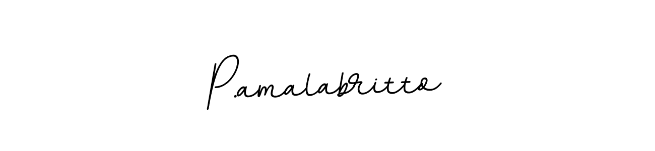 How to make P.amalabritto signature? BallpointsItalic-DORy9 is a professional autograph style. Create handwritten signature for P.amalabritto name. P.amalabritto signature style 11 images and pictures png