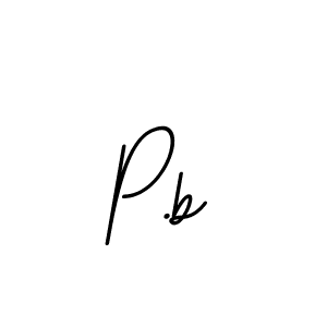 Design your own signature with our free online signature maker. With this signature software, you can create a handwritten (BallpointsItalic-DORy9) signature for name P.b. P.b signature style 11 images and pictures png