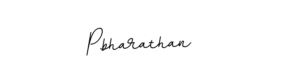 How to make P.bharathan name signature. Use BallpointsItalic-DORy9 style for creating short signs online. This is the latest handwritten sign. P.bharathan signature style 11 images and pictures png