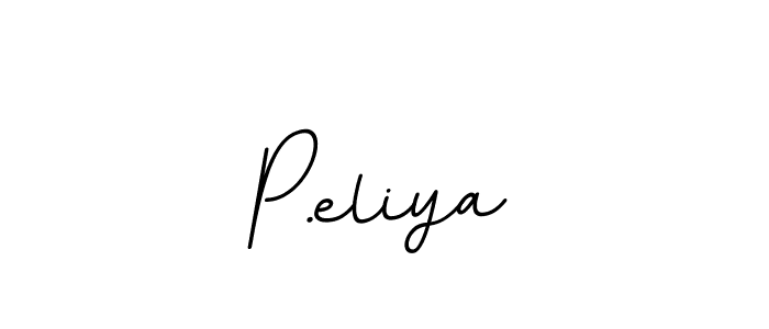 Use a signature maker to create a handwritten signature online. With this signature software, you can design (BallpointsItalic-DORy9) your own signature for name P.eliya. P.eliya signature style 11 images and pictures png