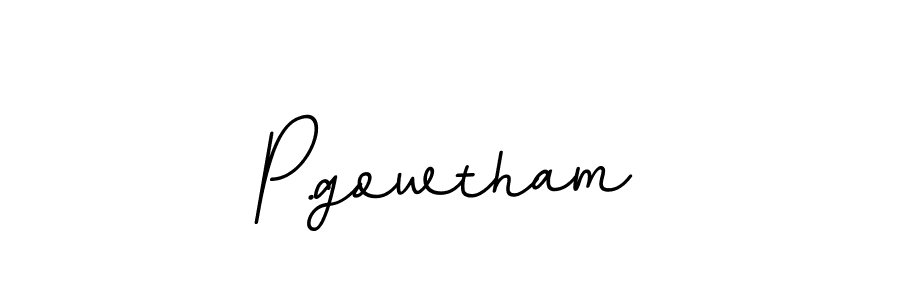 How to make P.gowtham signature? BallpointsItalic-DORy9 is a professional autograph style. Create handwritten signature for P.gowtham name. P.gowtham signature style 11 images and pictures png
