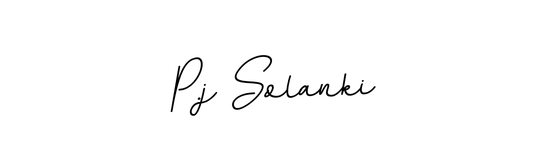 How to make P.j Solanki name signature. Use BallpointsItalic-DORy9 style for creating short signs online. This is the latest handwritten sign. P.j Solanki signature style 11 images and pictures png