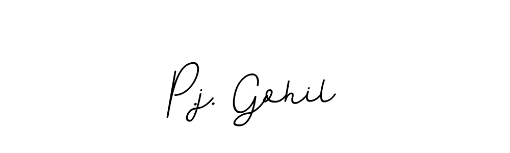 How to make P.j. Gohil signature? BallpointsItalic-DORy9 is a professional autograph style. Create handwritten signature for P.j. Gohil name. P.j. Gohil signature style 11 images and pictures png